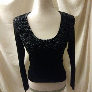 Cache long sleeve black sweater size xs